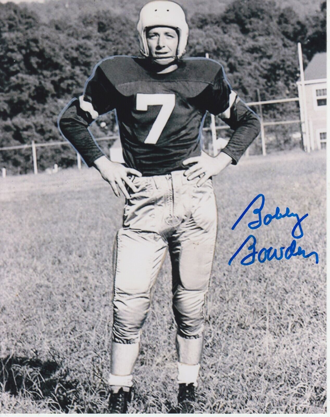 Bobby Bowden As A Player Howard Bulldogs 8x10 Signed Photo Poster painting #2