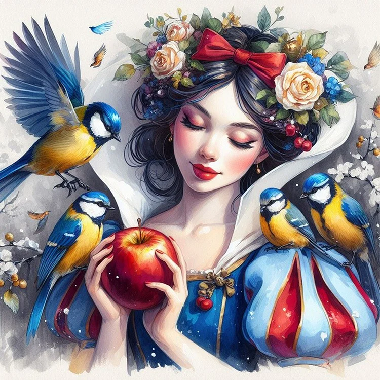 Snow White 40*40CM (Canvas) Full Round Drill Diamond Painting gbfke