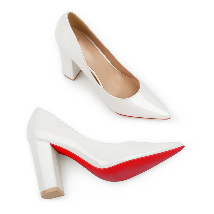 Thick heel outlet red bottoms