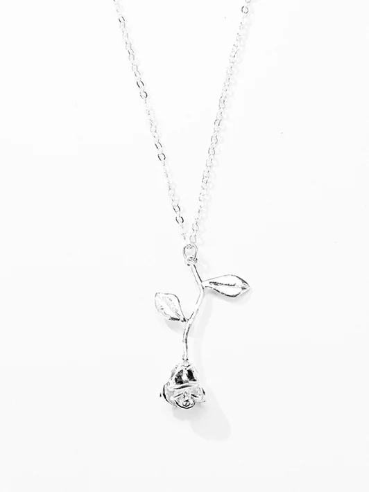 Simple Rose Pattern Necklace
