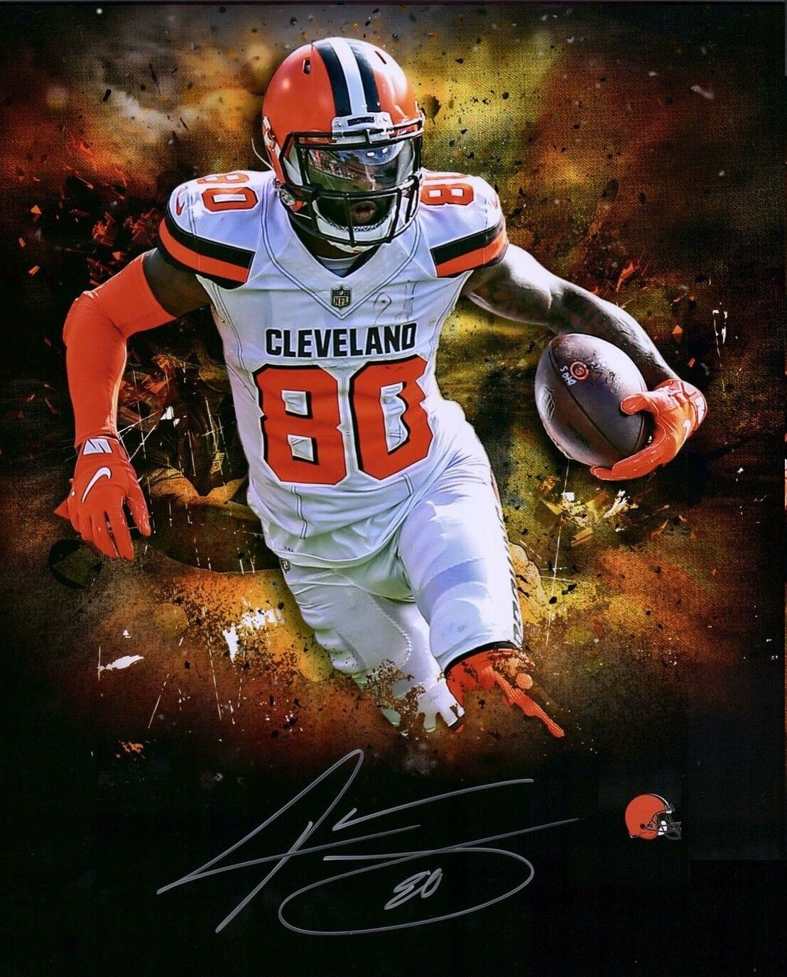 Jarvis Landry Autographed Signed 8x10 Photo Poster painting ( Browns ) REPRINT