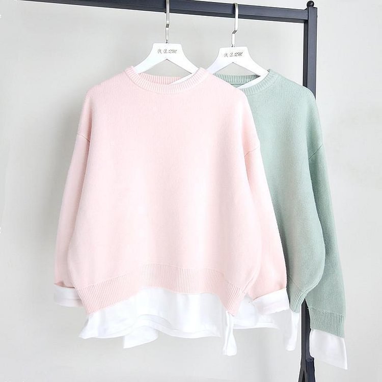 4 Colors Sweet Pastel Pullovers Sweater SP1710331