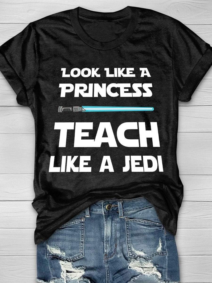 Jedi Teacher Print Short Sleeve T-shirt