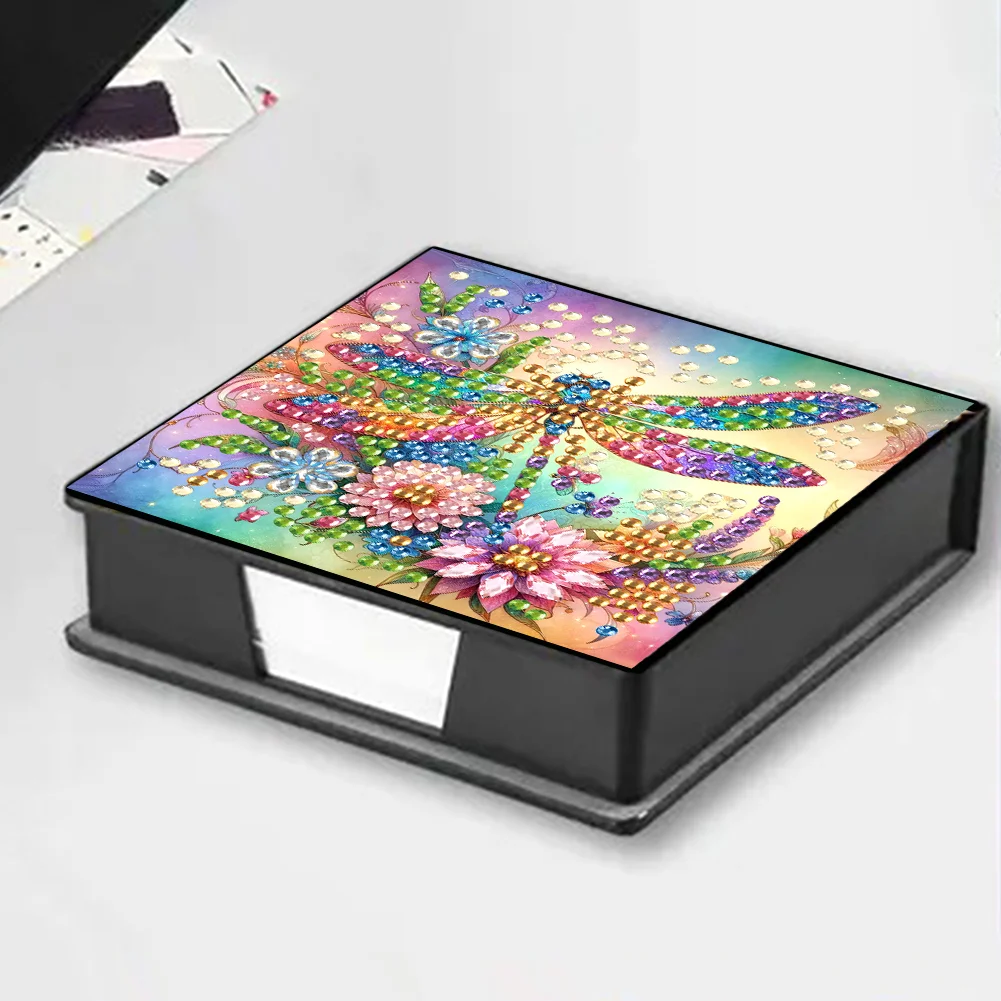 DIY Dragonfly Diamond Painting Memo Pad Holder Mosaic Kit for DIY Art Craft