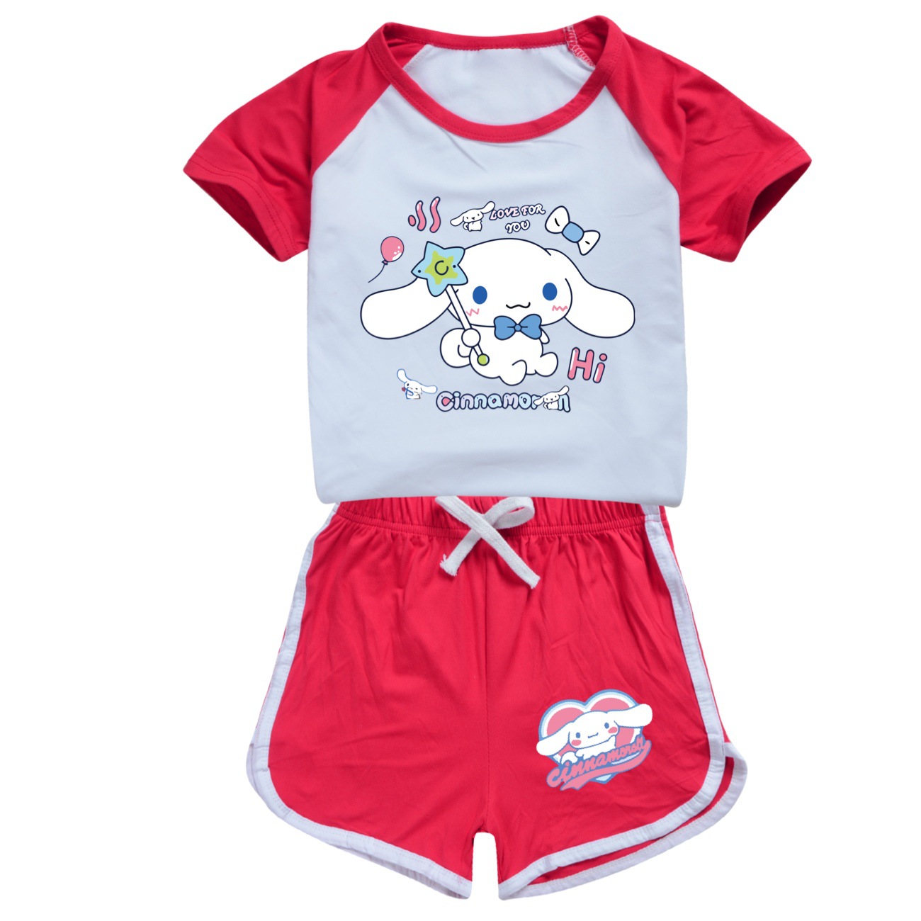 Kuromi 100-170 Kids' T-Shirt and Shorts Sports Set for Boys and Girls -Mayoulove