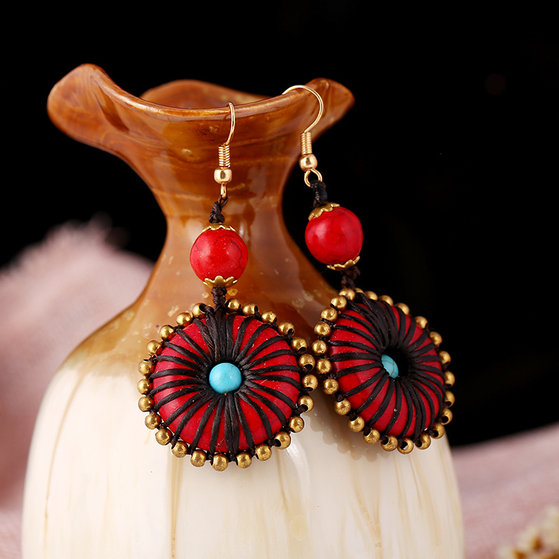 Retro Boho Individuality Circle Shape Earring