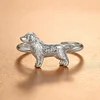 Little Golden Retriever Open Ring s925 Sterling Silver 