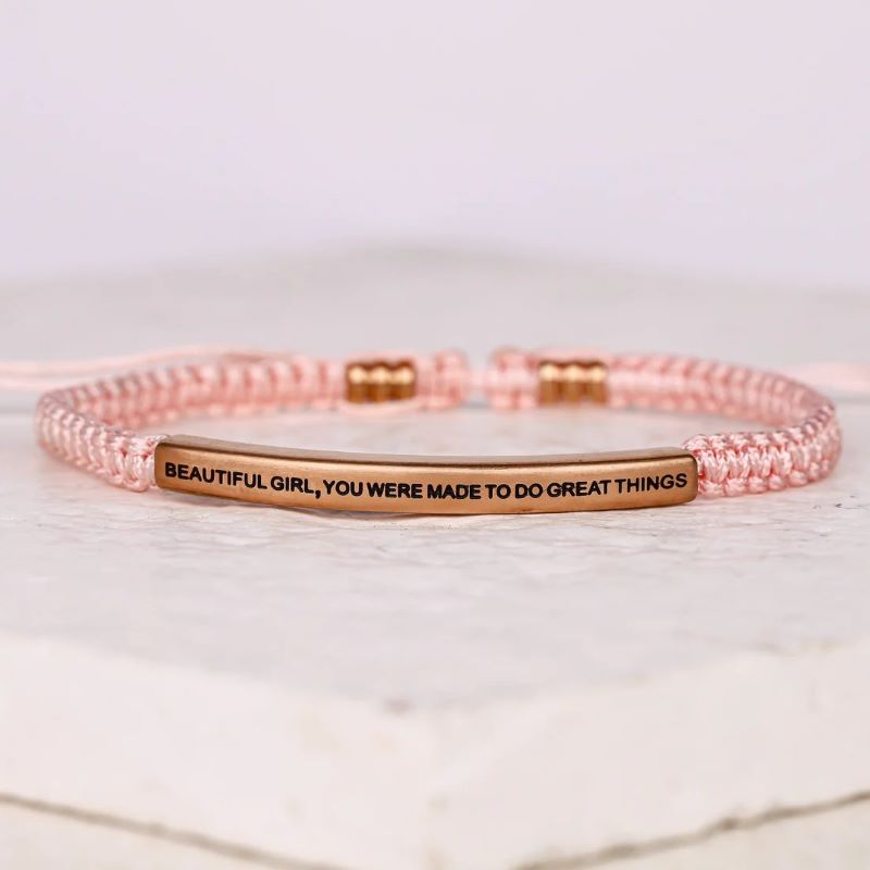 Unique Gift Beautiful Girl You Were Made To Do Great Things - Rope Bracelet