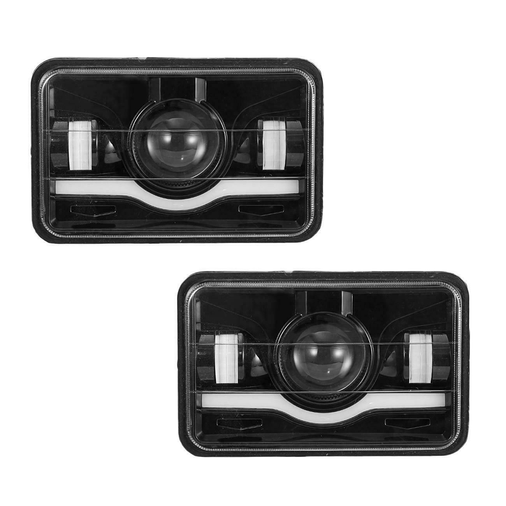 

2pcs 4x6 LED Headlights Hi/Lo Beam White/Red DRL for Freightliner Peterbilt, 501 Original