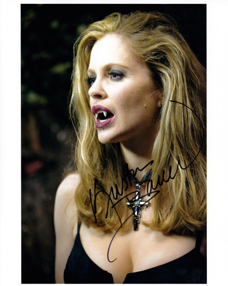 KRISTIN BAUER hand-signed TRUE BLOOD 8x10 uacc rd BUSTY VAMPIRE SHARP FANGS