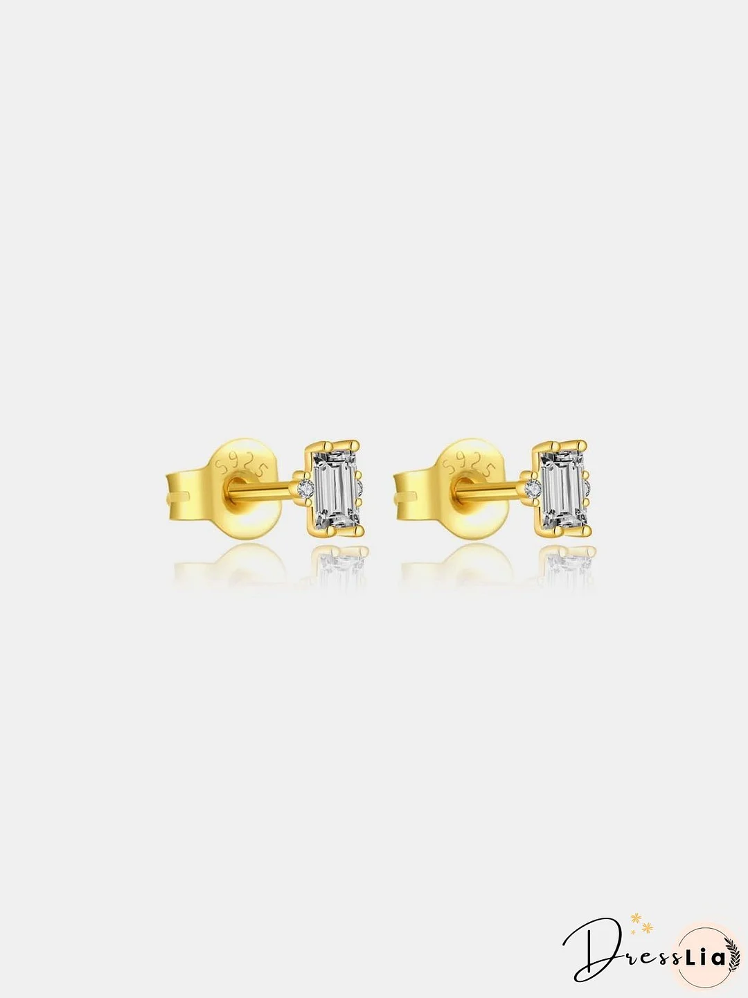 925 Sterling Silver Zircon Stud Earrings
