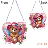 Valentine Day 2D Flat DIY Diamond Art Pendant Diamond Painting Crafts Set (Bear)