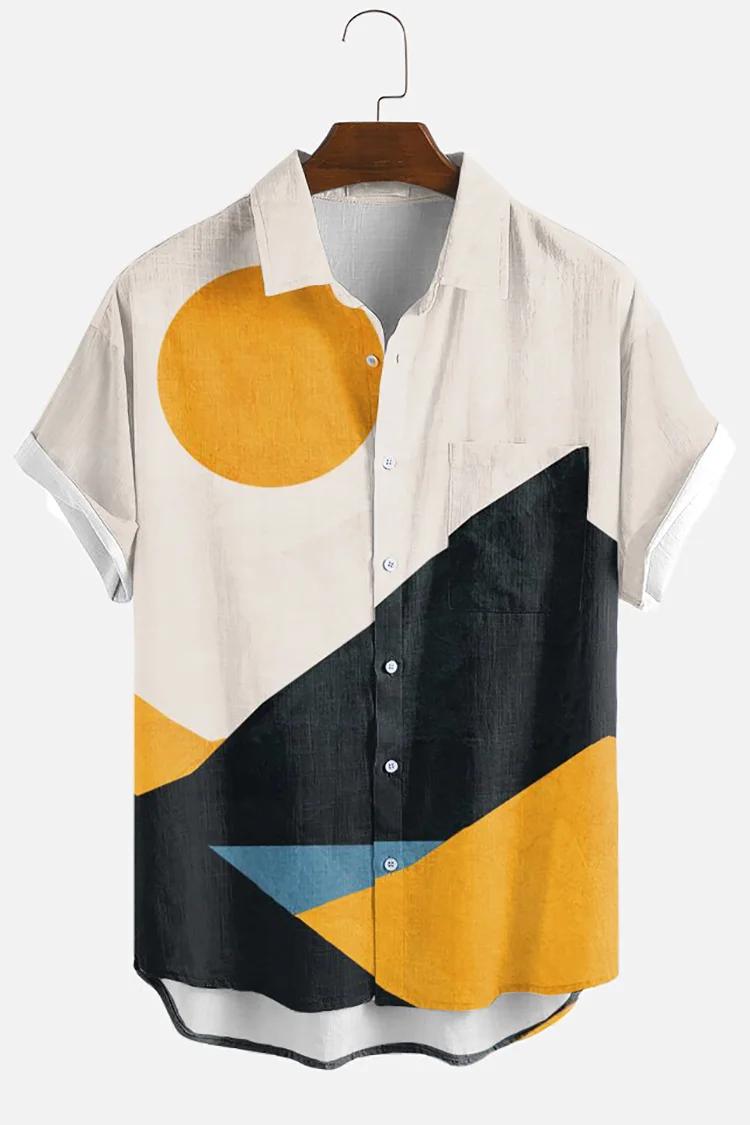 White Sunset Short Sleeve Shirt