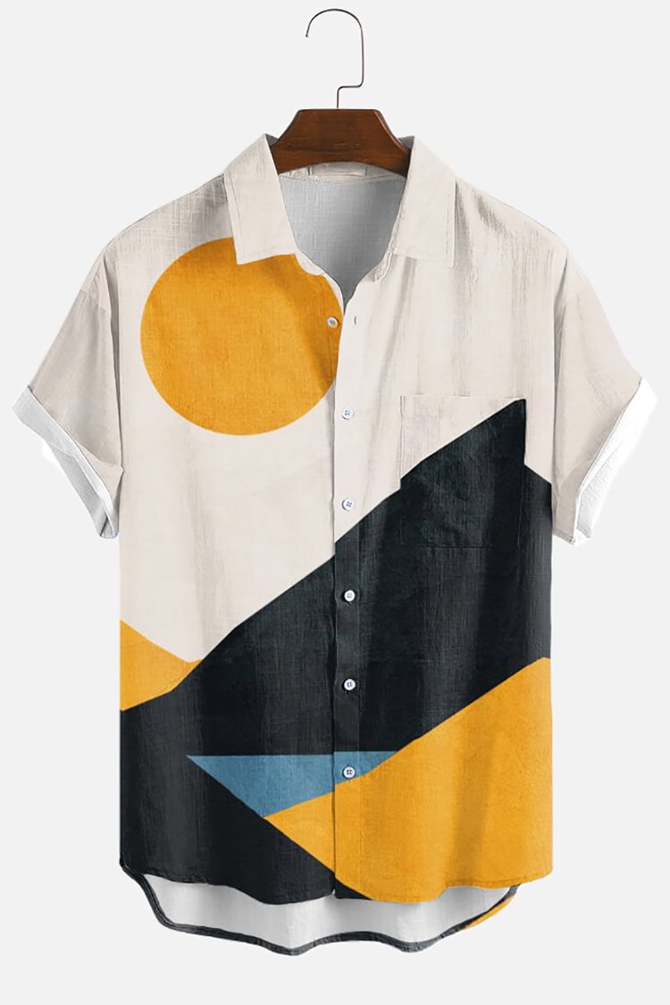 White Sunset Short Sleeve Shirt