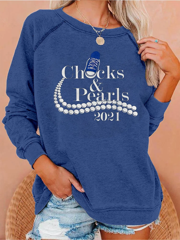 Bestdealfriday Chucks Pearls 2021 Shift Long Sleeve Casual Woman Sweater