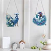 2Pcs Girl 2D Flat DIY Hanging Diamond Art Ornament Window Pendant (Floral Skirt)