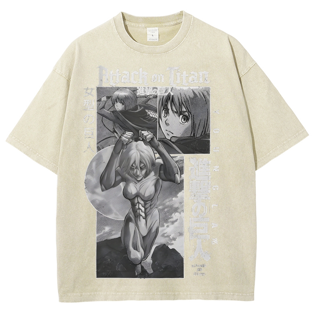 Attack on Titan Unisex Fit Washed T-Shirt