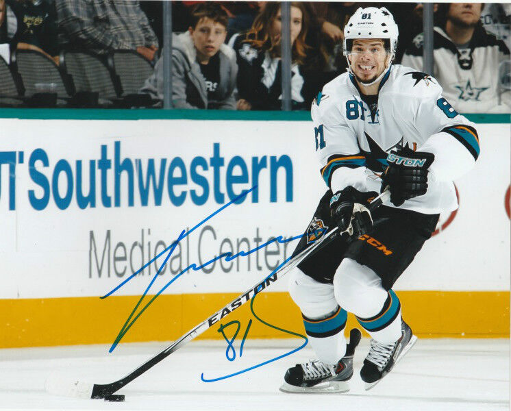 San Jose Sharks Tyler Kennedy Signed Autographed 8x10 Photo Poster painting COA