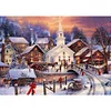 (70*50cm)Xmas Country Scene - Full Round Drill Diamond Painting