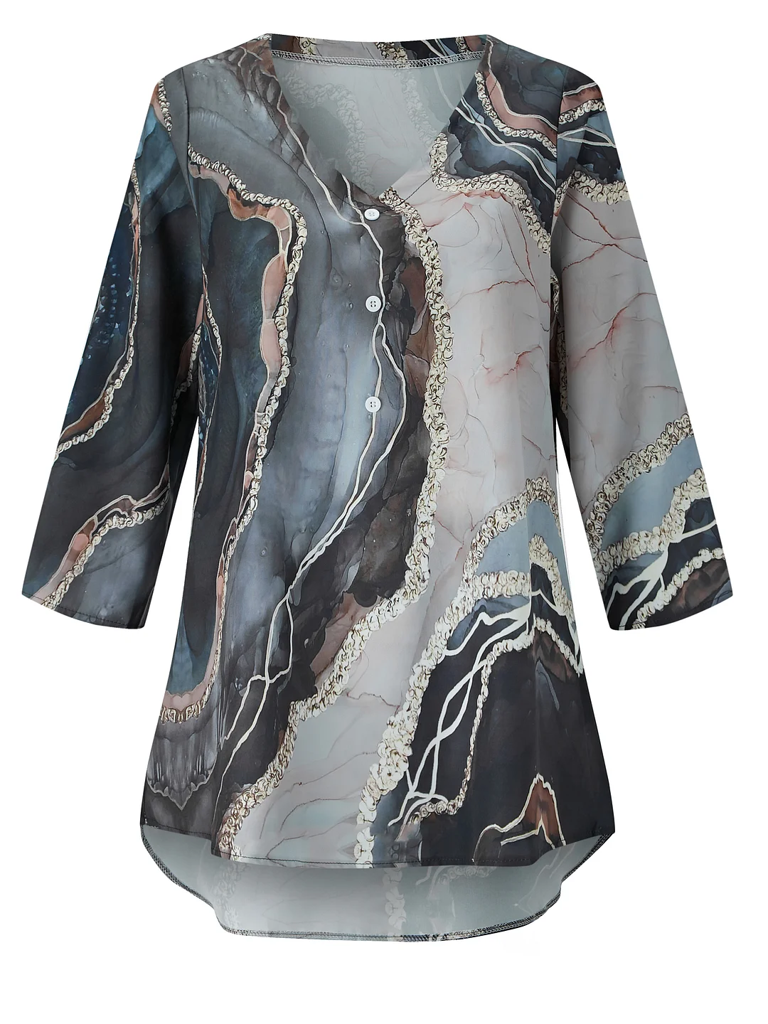 Style & Comfort for Mature Women Attractive Collared Print Top