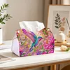 DIY Diamond Art Tissue Box Holder Bird PULeather Diamond Art Desktop Organizer Resin Rhinestone Storage Organizers Gem Art Home Office Decor Craft Gift for Women