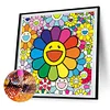 >SALE<5D DIY Full Round Drill Partial AB Diamond Painting Happy Flower Decor 50x50cm