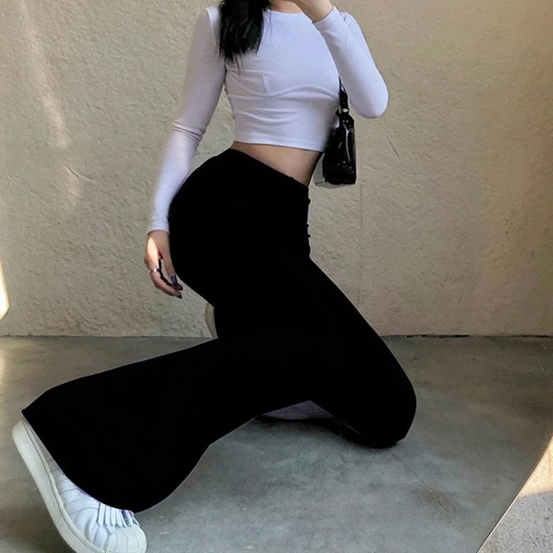 Brownm Slim Fit Flared Pants