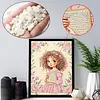 Diamond Painting-DIY Special Shaped Drill Pearl Painting Reading Girl(30x40cm)