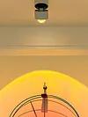 Sunset Lamp Ceiling Spotlgiht Lighting Surface Mount Entryway Photo Painting Wall Sconces Angle Adjustable Red Halo Rotatable Ceiling Lamps for Bedroom Living Room Decor