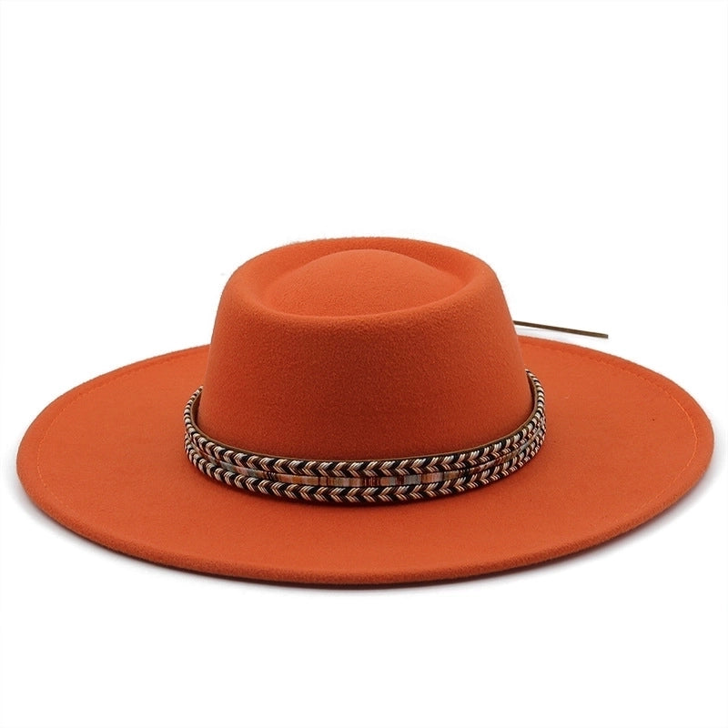 Fashion Ethnic Autumn And Winter Men’s And Women’s Couple Broad-brimmed Hat