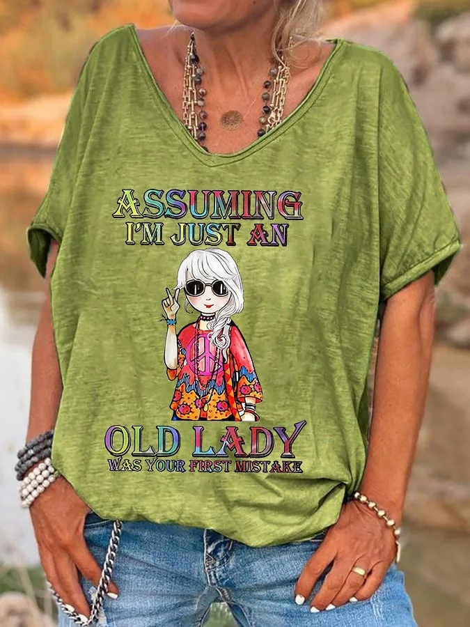 Women's Loose Printed Short Sleeve T-Shirt