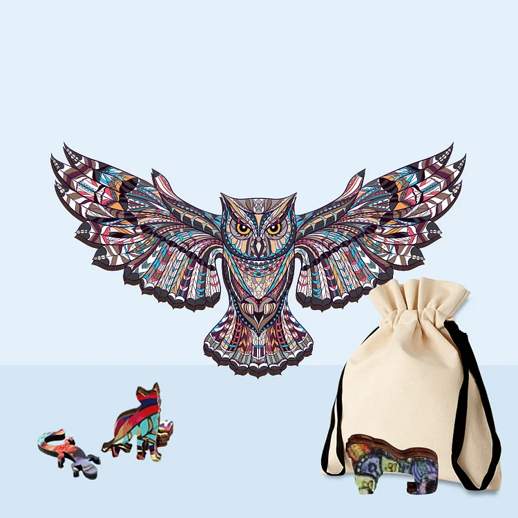 Flying Owl - Wooden Jigsaw Puzzle
