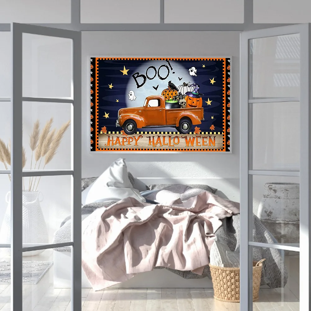 Happy Halloween 5D DIY Diamond Painting Kits Resin Full Round Home Wall Art