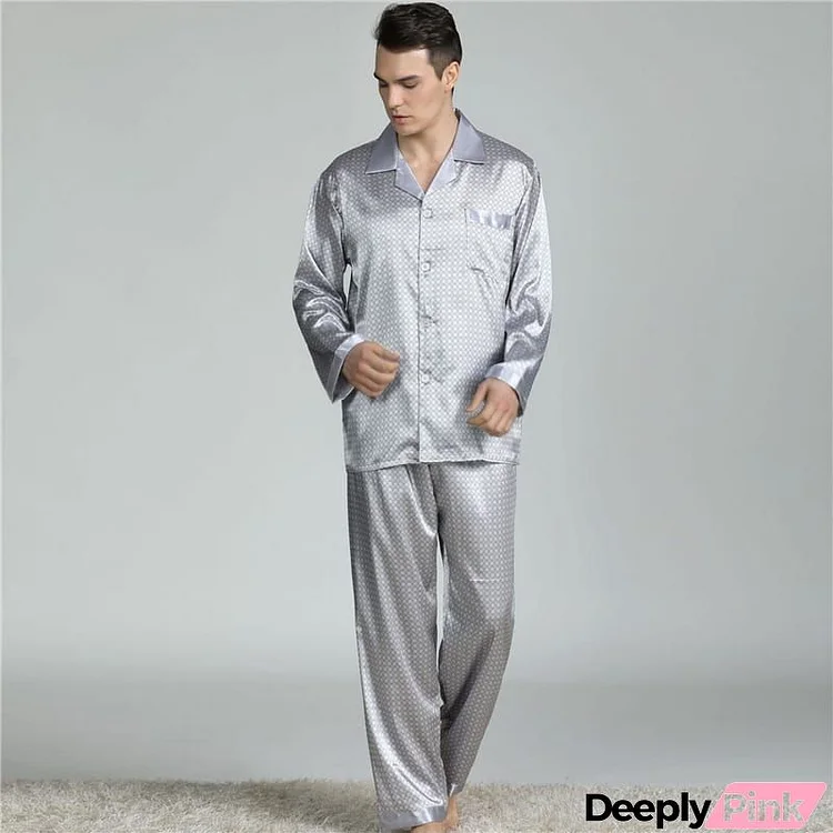 L-3XL Men Fashion Plus Size Lapel Long Sleeve Top And Pants Two Pieces Set