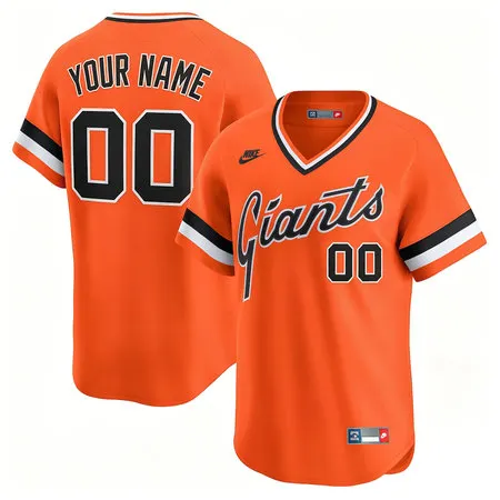 Youth San Francisco Giants Nike Orange Cooperstown Collection Limited Custom Jersey