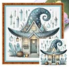 Halloween Hut-11CT Stamped Cross Stitch 40*40cm/15.75*15.75in tapestrymarket