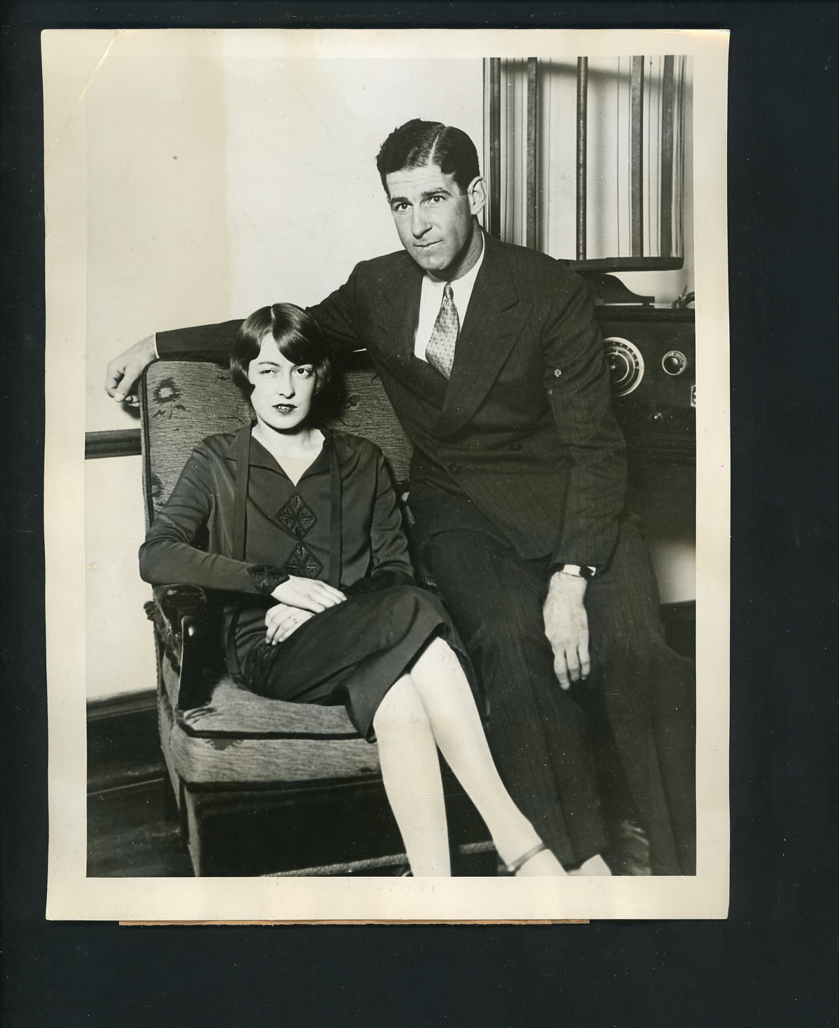 Buck Harris Washington Senators to marry Elizabeth Sutherland 1926 Press Photo Poster painting