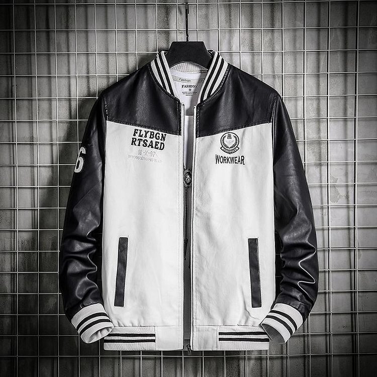 Leather jacket men's casual jacket fashion jacket