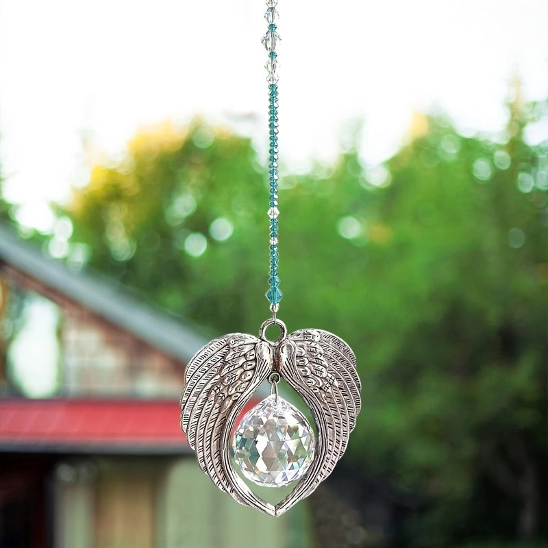 Minimalist Wings Crystal Zinc Alloy Decorative Pendant