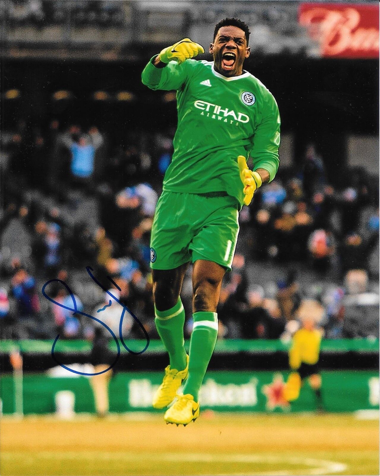 NYCFC NEW YORK CITY FC SEAN JOHNSON HAND SIGNED 8X10 Photo Poster painting W/COA