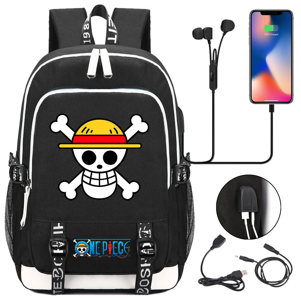 Buzzdaisy Premium One Piece Backpack with USB Charging Port and Laptop Protection - Multi-Pocket for Large Capacity Storage