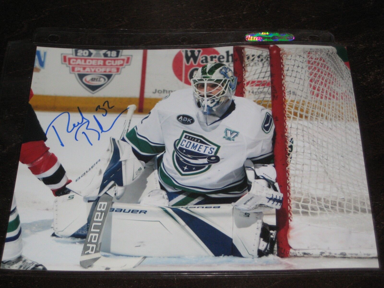 RICHARD BACHMAN autographed UTICA COMETS 8X10 Photo Poster painting