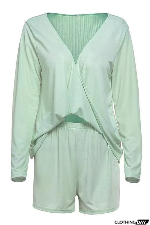 Cross Front Shorts Set