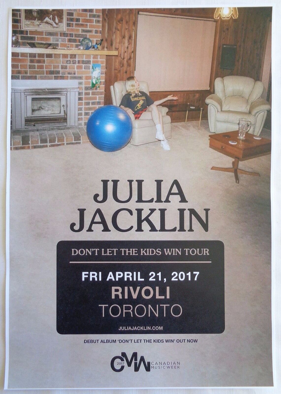 JULIA JACKLIN 2017 Gig POSTER Toronto Ontario Canada Concert