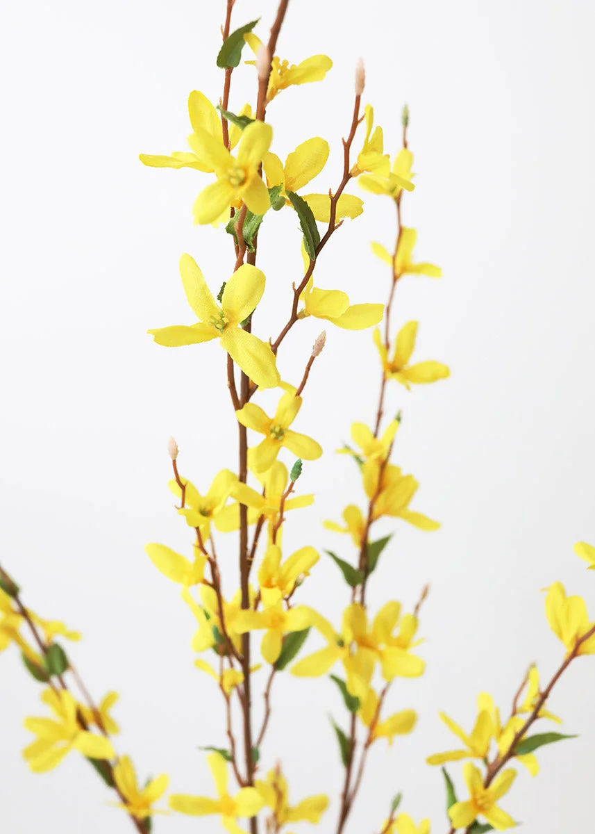 Artificial Forsythia Branch in Yellow - 38"