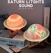 Saturn Ring Fantasy Bluetooth Speaker Desktop Ornament Planet Night Light Speaker