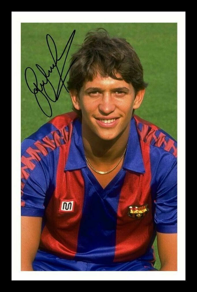 Gary Lineker - Barcelona Autograph Signed & Framed Photo Poster painting