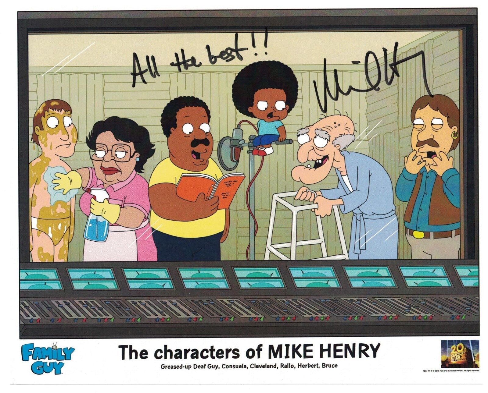 Mike Henry Signed Autographed 8x10 Photo Poster painting Voice Actor Family Guy