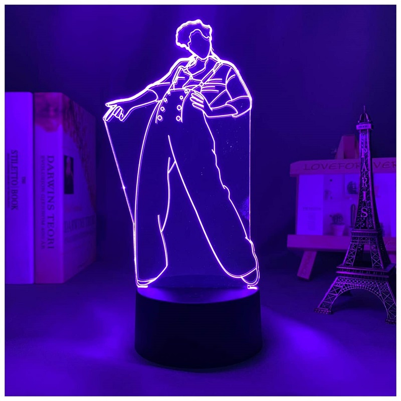 

Anime LED Touch Sensor Colorful-3D Night Light, Figure 2 seven-color black background, 501 Original