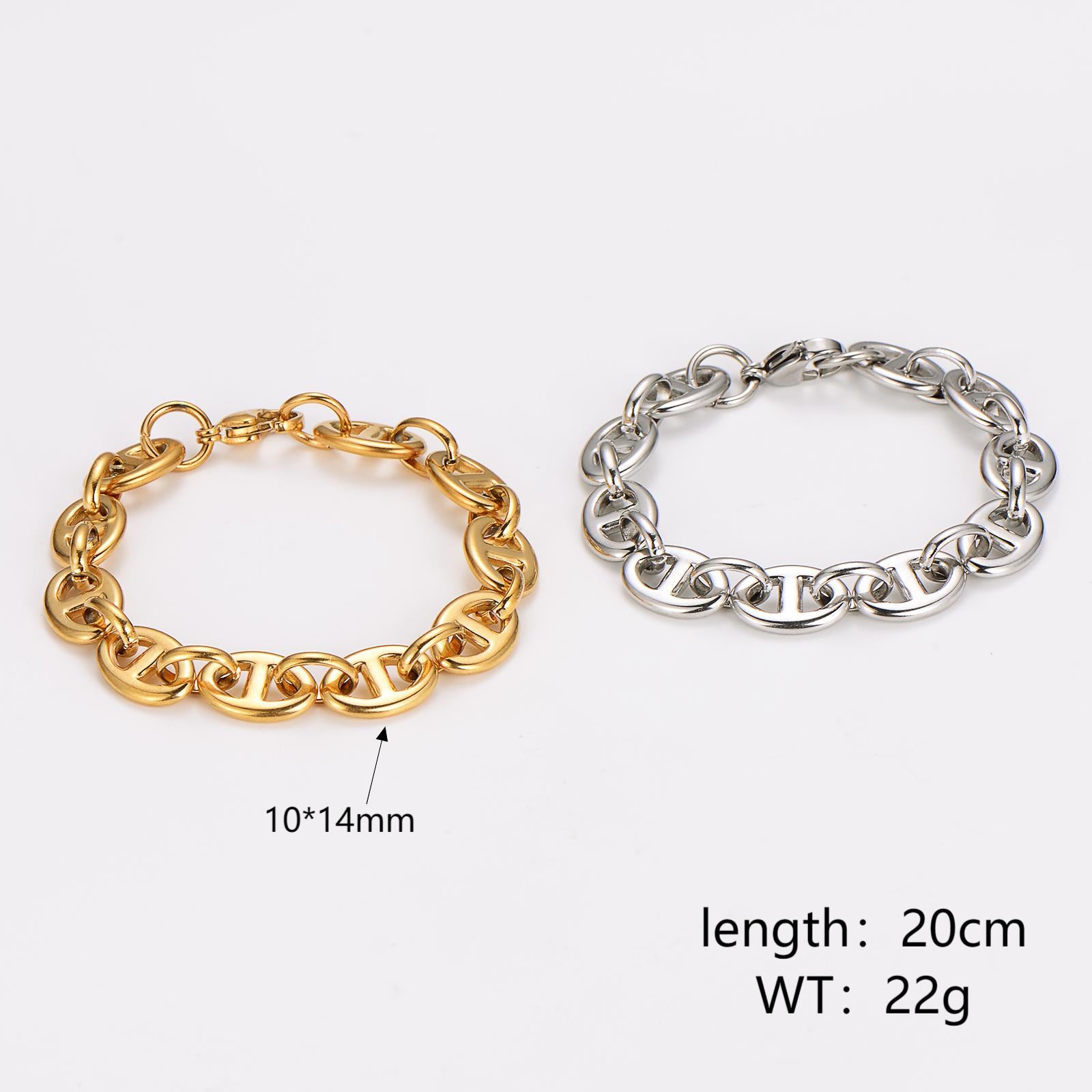 Women Minimalist Round U-Shape Stainless Steel Electroplating Bracelets